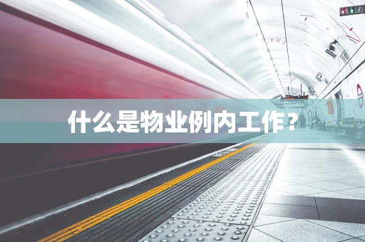 什么是物业例内工作？