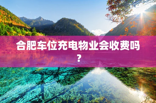 合肥车位充电物业会收费吗？
