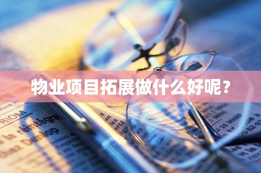 物业项目拓展做什么好呢？