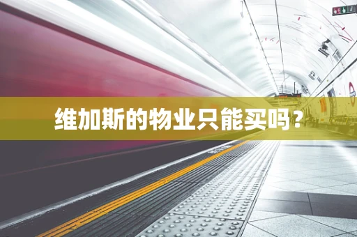 维加斯的物业只能买吗？
