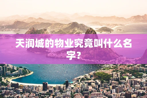 天润城的物业究竟叫什么名字？