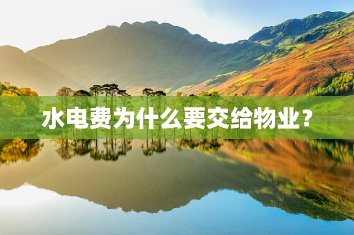 水电费为什么要交给物业？