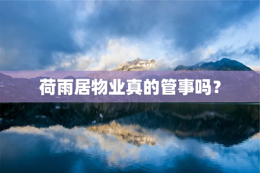 荷雨居物业真的管事吗？
