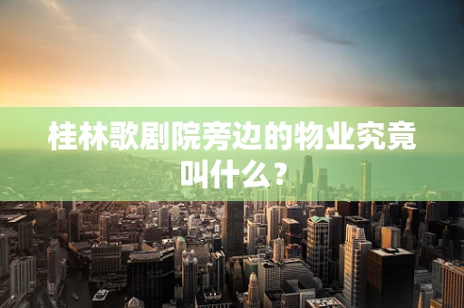 桂林歌剧院旁边的物业究竟叫什么？