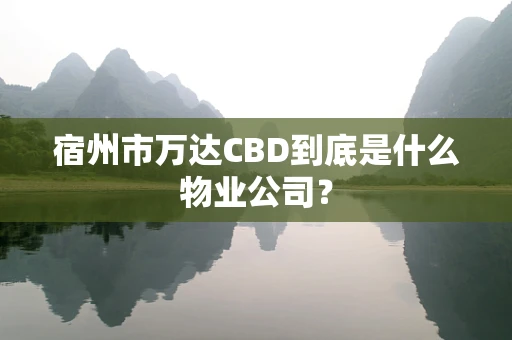 宿州市万达CBD到底是什么物业公司？