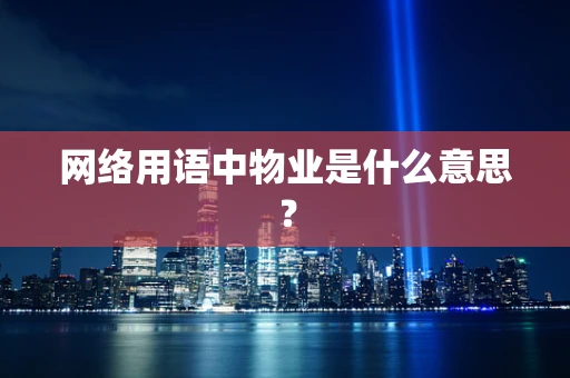 网络用语中物业是什么意思？