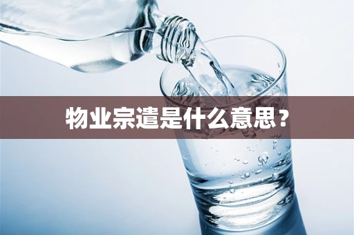 物业宗遣是什么意思？