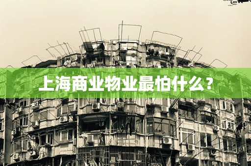 上海商业物业最怕什么？