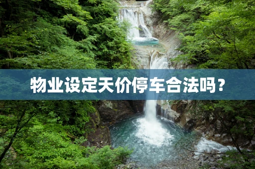 物业设定天价停车合法吗？
