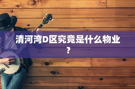 清河湾D区究竟是什么物业？