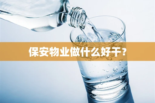 保安物业做什么好干？