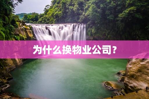 为什么换物业公司？