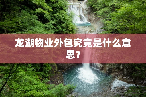 龙湖物业外包究竟是什么意思？