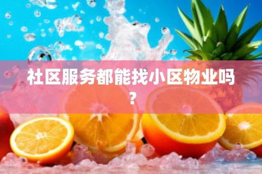 社区服务都能找小区物业吗？