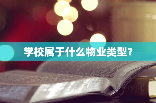 学校属于什么物业类型？