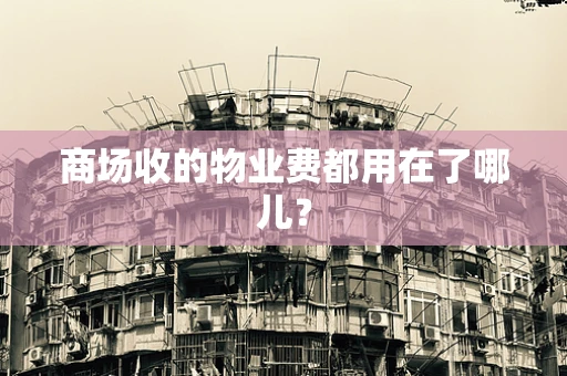 商场收的物业费都用在了哪儿？