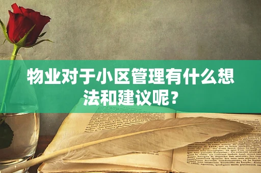 物业对于小区管理有什么想法和建议呢？