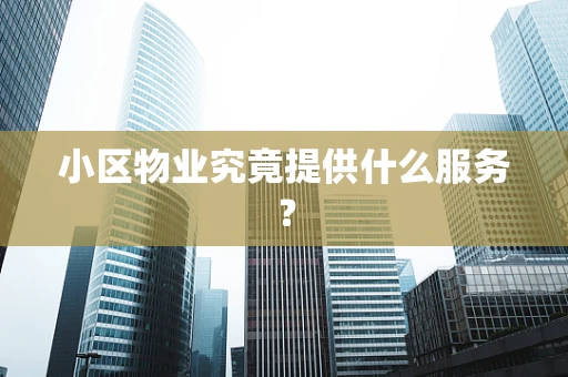 小区物业究竟提供什么服务？