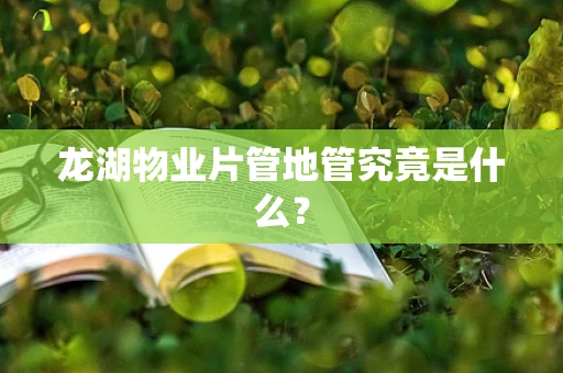 龙湖物业片管地管究竟是什么？