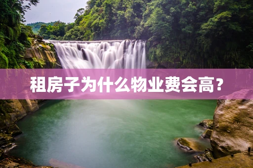 租房子为什么物业费会高？